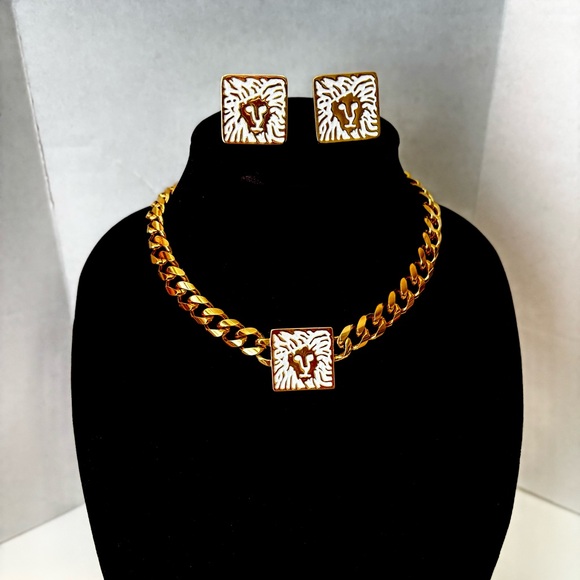 Vintage Couture Anne Klein Necklace and Earrings Set